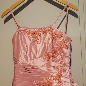 Pink taffeta gown by Bellezza size 6.